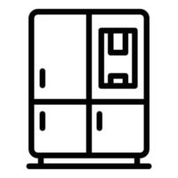 icône de réfrigérateur moderne, style de contour vecteur