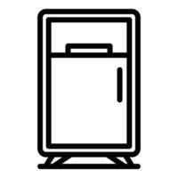 icône de réfrigérateur de maintenance, style de contour vecteur