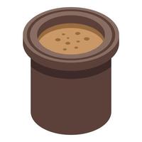 icône de dosette de café de qualité, style isométrique vecteur