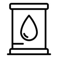 icône de baril de pétrole, style de contour vecteur