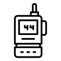 icône de talkie-walkie de randonnée, style de contour vecteur