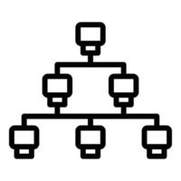 icône de structure de données volumineuses, style de contour vecteur