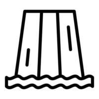 icône de parc aquatique de station balnéaire, style de contour vecteur