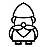 icône de gnome de statue, style de contour vecteur