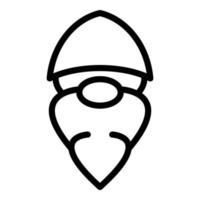 icône de gnome, style de contour vecteur