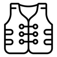 icône de veste de natation, style de contour vecteur