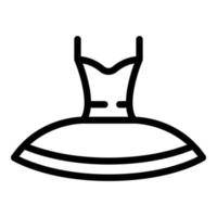 icône de robe de danse de ballet, style de contour vecteur