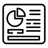 icône de document commercial, style de contour vecteur