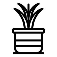 icône de pot de décoration, style de contour vecteur
