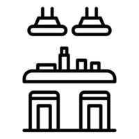 icône de compteur de bouteilles, style de contour vecteur