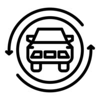 icône d'acquisition de voiture, style de contour vecteur