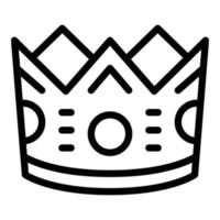 icône de couronne gagnante, style de contour vecteur