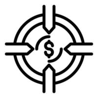icône de malware d'argent, style de contour vecteur