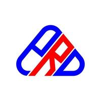 conception créative du logo prd letter avec graphique vectoriel, logo prd simple et moderne. vecteur