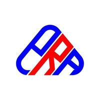 conception créative du logo de la lettre pra avec graphique vectoriel, logo pra simple et moderne. vecteur