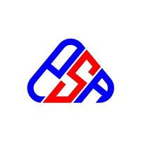 création de logo de lettre psa avec graphique vectoriel, logo psa simple et moderne. vecteur
