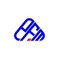 création de logo de lettre pfm avec graphique vectoriel, logo pfm simple et moderne. vecteur