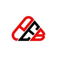 création de logo de lettre peb avec graphique vectoriel, logo peb simple et moderne. vecteur