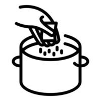 icône de salaison alimentaire, style de contour vecteur