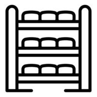 icône de fromage de maturation, style de contour vecteur