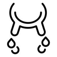 icône de lait de vache, style de contour vecteur