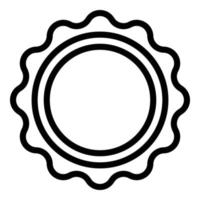icône de tambourin folklorique, style de contour vecteur