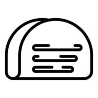 icône d'emballage de pain pita, style de contour vecteur