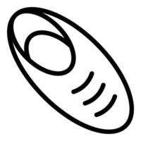 icône de pain pita alimentaire, style de contour vecteur