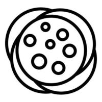 icône de chips de pita, style de contour vecteur