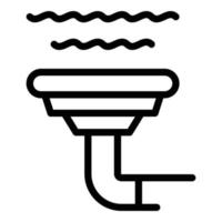 icône de pompe de piscine d'énergie, style de contour vecteur