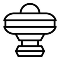 icône de piscine de filtre propre, style de contour vecteur