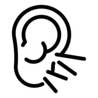 icône de sens de l'oreille, style de contour vecteur