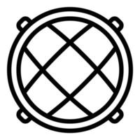 icône de trou d'homme de protection, style de contour vecteur