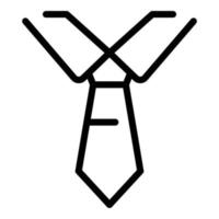 icône de cravate d'affaires, style de contour vecteur