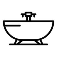 icône d'égout de salle de bain, style de contour vecteur