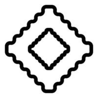 icône de tissu de cuisine, style de contour vecteur