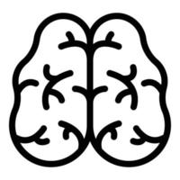 icône de cerveau de neurone, style de contour vecteur