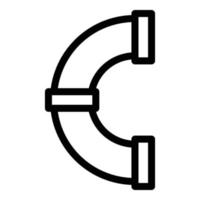 icône de tuyau en acier, style de contour vecteur