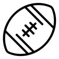 icône de ballon de rugby, style de contour vecteur