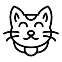 icône de chat traditionnel, style de contour vecteur