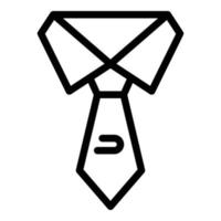 icône de cravate client, style de contour vecteur