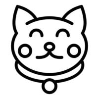 icône d'amulette de chat, style de contour vecteur