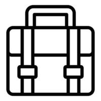 icône de sac de voyage client, style de contour vecteur