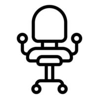 icône de chaise client, style de contour vecteur