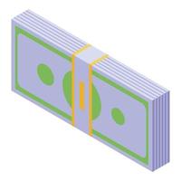 icône de pack d'argent, style isométrique vecteur