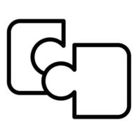 icône de puzzle de perfectionnisme, style de contour vecteur