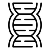 icône d'adn, style de contour vecteur
