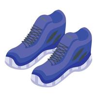 icône de chaussures de sport de course, style isométrique vecteur