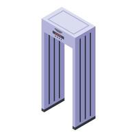 icône de la porte du scanner, style isométrique vecteur