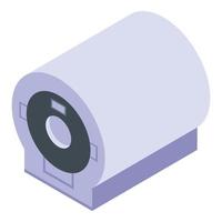 icône de scanner magnétique, style isométrique vecteur